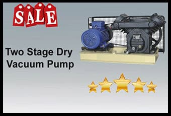 Two stage dry vacuum pump
